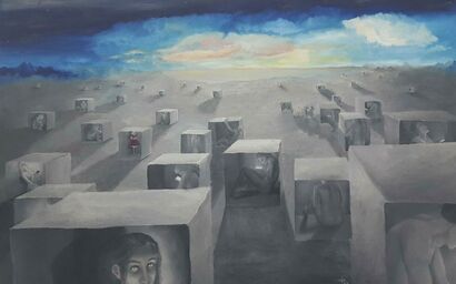 Freiheit 2000 - Freedom 2000 - a Paint Artowrk by Kostova Kalina